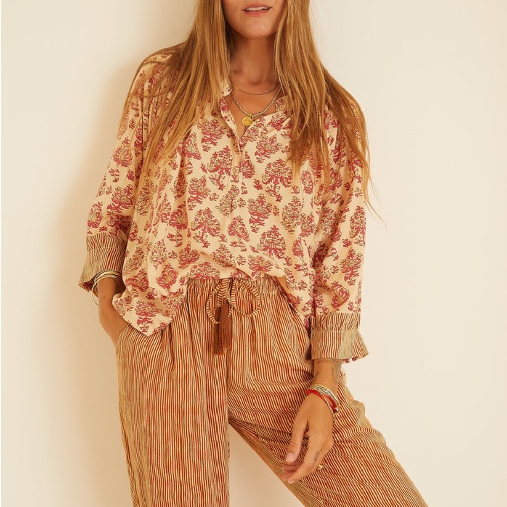 Natalie Martin Remy Cyprus Print Top Size M NWOT